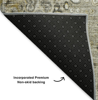 Piper Looms Mayfield Abstract AMF588 Taupe Machine Washable Area Rug Backing Image