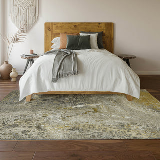 Piper Looms Mayfield Abstract AMF588 Taupe Machine Washable Area Rug Lifestyle Image Feature