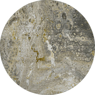 Piper Looms Mayfield Abstract AMF588 Taupe Machine Washable Area Rug Round Main Image