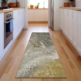 Piper Looms Mayfield Abstract AMF588 Taupe Machine Washable Area Rug Runner Lifestyle Image Feature