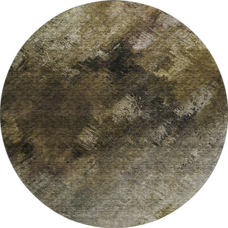 Piper Looms Mayfield Modern AMF590 Chocolate Machine Washable Area Rug Round Main Image
