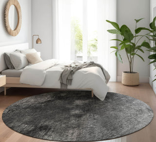 Piper Looms Mayfield Modern AMF590 Gray Machine Washable Area Rug Round Lifestyle Image Feature