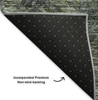 Piper Looms Mayfield Modern AMF590 Green Machine Washable Area Rug Backing Image