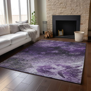 Piper Looms Mayfield Modern AMF590 Purple Machine Washable Area Rug Lifestyle Image Feature