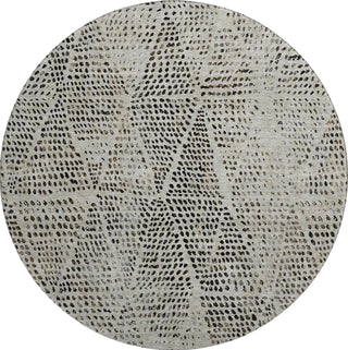 Piper Looms Mayfield Diamond AMF591 Gray Machine Washable Area Rug Round Main Image