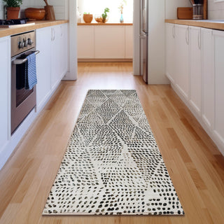 Piper Looms Mayfield Diamond AMF591 Ivory Machine Washable Area Rug Runner Lifestyle Image Feature