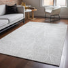 Piper Looms Mayfield Diamond AMF591 Silver Machine Washable Area Rug Lifestyle Image Feature