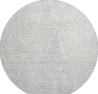 Piper Looms Mayfield Diamond AMF591 Silver Machine Washable Area Rug Round Main Image