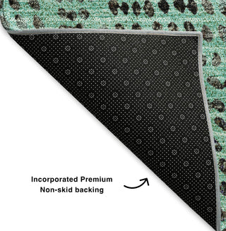 Piper Looms Mayfield Diamond AMF591 Teal Machine Washable Area Rug Backing Image