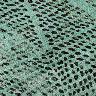 Piper Looms Mayfield Diamond AMF591 Teal Machine Washable Area Rug Swatch Image
