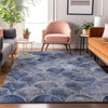 Piper Looms Mayfield Modern AMF594 Blue Machine Washable Area Rug Lifestyle Image Feature