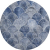 Piper Looms Mayfield Modern AMF594 Blue Machine Washable Area Rug Round Main Image
