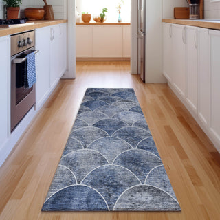 Piper Looms Mayfield Modern AMF594 Blue Machine Washable Area Rug Runner Lifestyle Image Feature