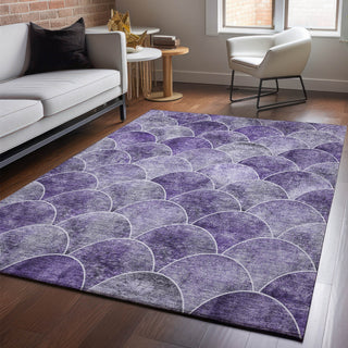 Piper Looms Mayfield Modern AMF594 Purple Machine Washable Area Rug Lifestyle Image Feature