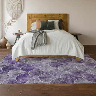 Piper Looms Mayfield Modern AMF594 Purple Machine Washable Area Rug Lifestyle Image Feature