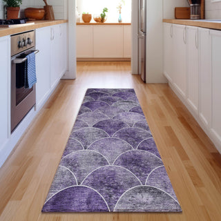 Piper Looms Mayfield Modern AMF594 Purple Machine Washable Area Rug Runner Lifestyle Image Feature