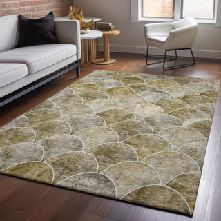 Piper Looms Mayfield Modern AMF594 Taupe Machine Washable Area Rug Lifestyle Image Feature