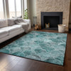 Piper Looms Mayfield Modern AMF594 Teal Machine Washable Area Rug Lifestyle Image Feature