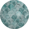 Piper Looms Mayfield Modern AMF594 Teal Machine Washable Area Rug Round Main Image