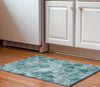 Piper Looms Mayfield Modern AMF594 Teal Machine Washable Area Rug Scatter Lifestyle Image Feature