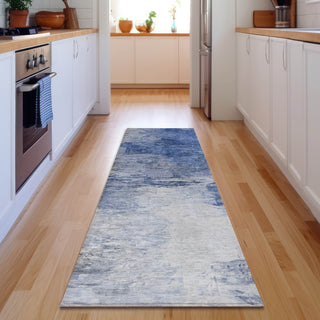 Piper Looms Mayfield Modern AMF595 Blue Machine Washable Area Rug Runner Lifestyle Image Feature