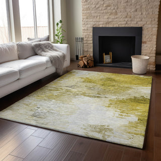 Piper Looms Mayfield Modern AMF595 Gold Machine Washable Area Rug Lifestyle Image Feature