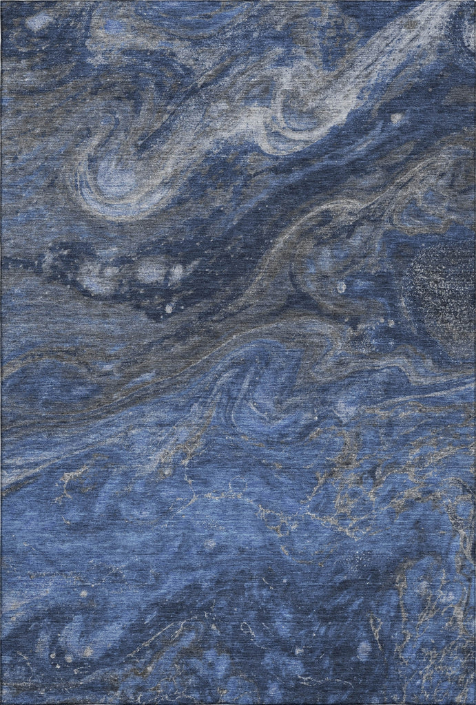 Piper Looms Mayfield Abstract AMF599 Blue Machine Washable Area Rug main image