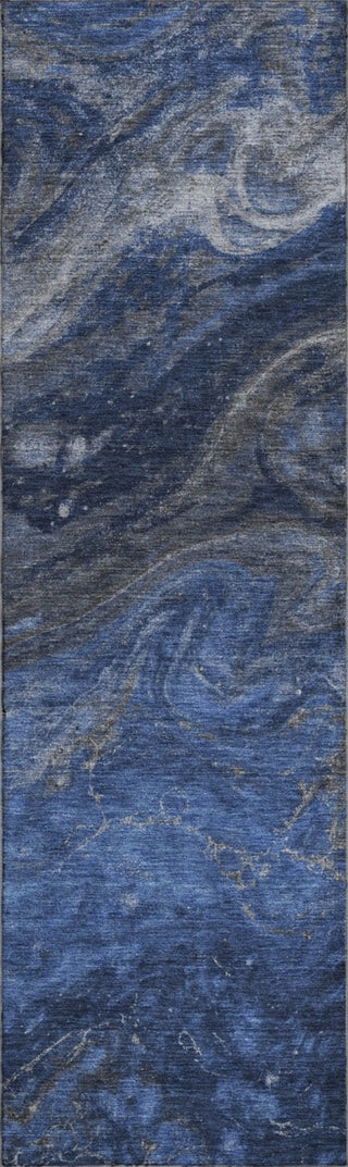 Piper Looms Mayfield Abstract AMF599 Blue Machine Washable Area Rug Runner Main Image