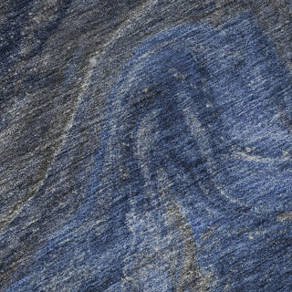 Piper Looms Mayfield Abstract AMF599 Blue Machine Washable Area Rug Swatch Image