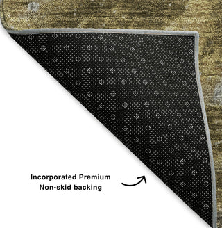 Piper Looms Mayfield Abstract AMF599 Brown Machine Washable Area Rug Backing Image