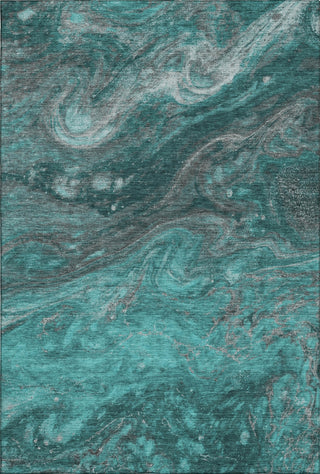 Piper Looms Mayfield Abstract AMF599 Teal Machine Washable Area Rug main image