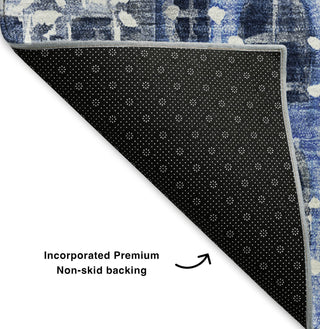 Piper Looms Mayfield Novelty AMF600 Blue Machine Washable Area Rug Backing Image