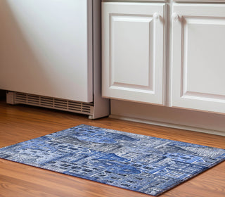 Piper Looms Mayfield Novelty AMF600 Blue Machine Washable Area Rug Scatter Lifestyle Image Feature