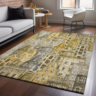 Piper Looms Mayfield Novelty AMF600 Brown Machine Washable Area Rug Lifestyle Image Feature