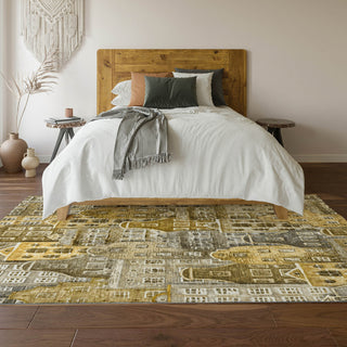 Piper Looms Mayfield Novelty AMF600 Brown Machine Washable Area Rug Lifestyle Image Feature