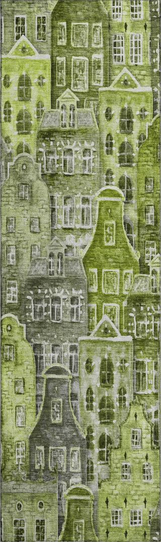 Piper Looms Mayfield Novelty AMF600 Green Machine Washable Area Rug Runner Main Image