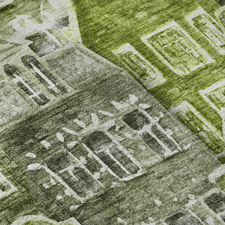 Piper Looms Mayfield Novelty AMF600 Green Machine Washable Area Rug Swatch Image