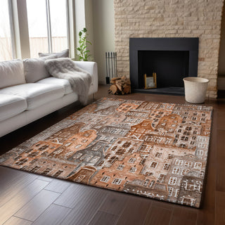 Piper Looms Mayfield Novelty AMF600 Paprika Machine Washable Area Rug Lifestyle Image Feature