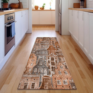 Piper Looms Mayfield Novelty AMF600 Paprika Machine Washable Area Rug Runner Lifestyle Image Feature