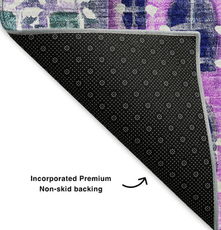 Piper Looms Mayfield Novelty AMF600 Purple Machine Washable Area Rug Backing Image