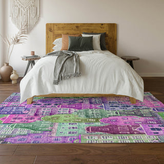 Piper Looms Mayfield Novelty AMF600 Purple Machine Washable Area Rug Lifestyle Image Feature