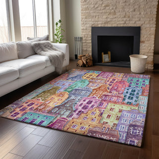 Piper Looms Mayfield Novelty AMF600 Red Machine Washable Area Rug Lifestyle Image Feature
