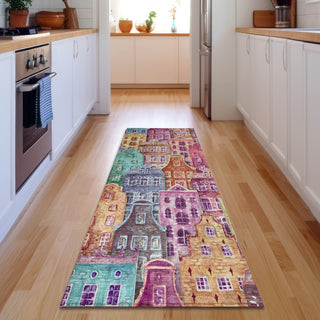 Piper Looms Mayfield Novelty AMF600 Red Machine Washable Area Rug Runner Lifestyle Image Feature