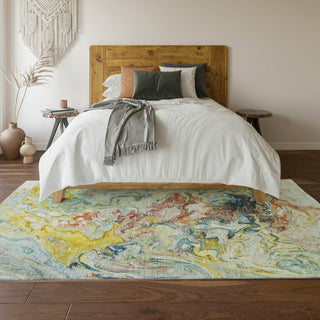 Piper Looms Mayfield Abstract AMF603 Ivory Machine Washable Area Rug Lifestyle Image Feature