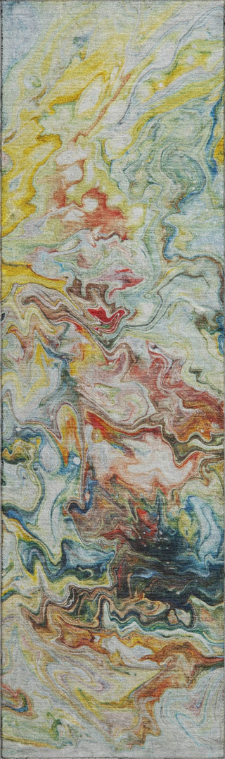 Piper Looms Mayfield Abstract AMF603 Ivory Machine Washable Area Rug Runner Main Image