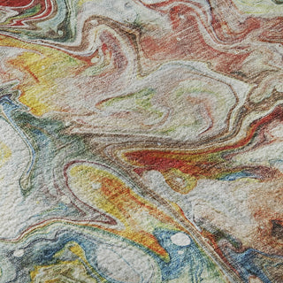 Piper Looms Mayfield Abstract AMF603 Ivory Machine Washable Area Rug Swatch Image