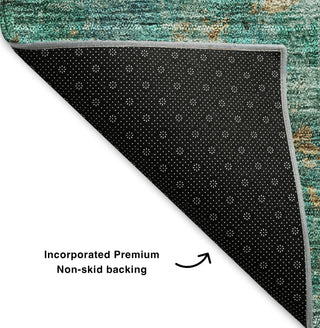 Piper Looms Mayfield Modern AMF605 Blue Machine Washable Area Rug Backing Image