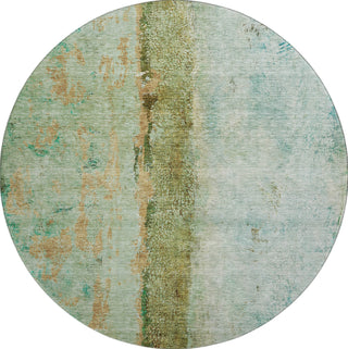 Piper Looms Mayfield Modern AMF605 Green Machine Washable Area Rug Round Main Image