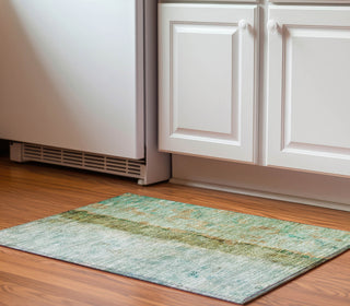 Piper Looms Mayfield Modern AMF605 Green Machine Washable Area Rug Scatter Lifestyle Image Feature