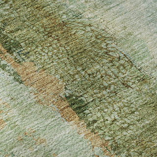 Piper Looms Mayfield Modern AMF605 Green Machine Washable Area Rug Swatch Image